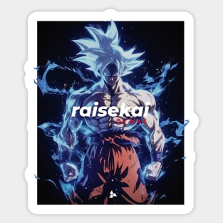 White Haired Warrior Fighter Sticker